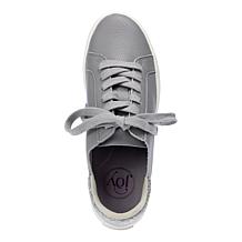 "As Is" Joy Performance Comfort Leather Sneakers with Podiatric Insole