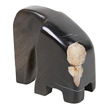 "As Is" KALIFANO Indonesian Petrified Wood Elephant Carving