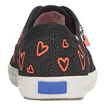 "As Is" Keds® Champion Embroidered Heart Canvas Lace-Up Sneaker