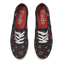 "As Is" Keds® Champion Embroidered Heart Canvas Lace-Up Sneaker