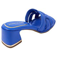 "As Is" Kenneth Cole New York Harper Leather Block Heel Sandal