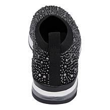 "As Is" Kenneth Cole Reaction Evaline Stretch Knit Jeweled Ballet Flat