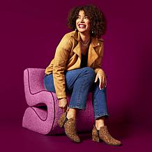 "As Is" Kenneth Cole Reaction Sandra EZ-On Step-In Jeweled Bootie