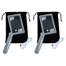 "As Is" Living Glow Rechargeable 3X/6X Magnifiers - 2-pack