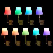 "As Is" Living Glow RGB Wireless Rechargeable LED Wall Sconce - 2-pack