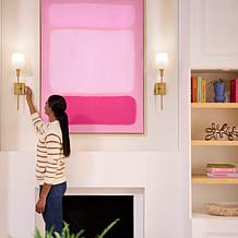 "As Is" Living Glow RGB Wireless Rechargeable LED Wall Sconce - 2-pack