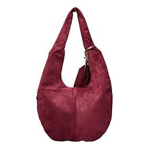 "As Is" London Fog Lisa Studded Faux Suede Hobo