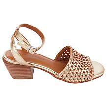 "As Is" Lucky Brand Modessa Leather Woven Sandal
