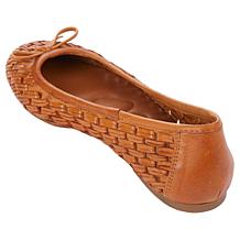 "As Is" Lucky Brand Mogeni Leather Woven Ballet Flat