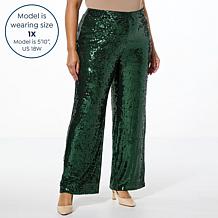"As Is" Mark & James by Badgley Mischka Elisa Sequin Palazzo Pant