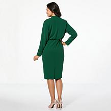 "As Is" Mark & James by Badgley Mischka Hattie Long-Sleeve Mock-Nec...