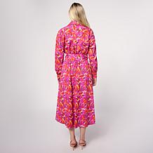 "As Is" Mark & James by Badgley Mischka Laura Poplin Faux Wrap Shir...