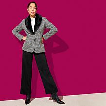 "As Is" Mark & James by Badgley Mischka Onyx Tweed Knit Blazer