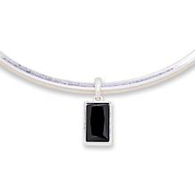 "As Is" MarlaWynne 14-1/2" CZ Bar Dangle Collar Necklace