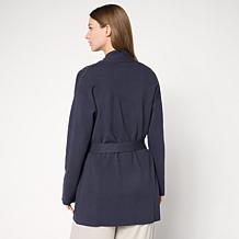 "As Is" MarlaWynne Refined Knit Wrapped Cardigan with Belt