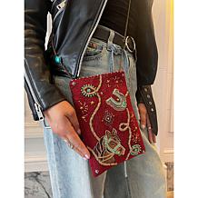 "As Is" Mary Frances Hand-Beaded Crossbody Mini Handbag