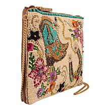 "As Is" Mary Frances Hand-Beaded Mini Crossbody Handbag