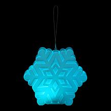 "As Is" Mr. Christmas Blow Mold Lit Snowflake Ornament Set of 4