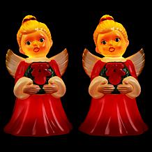 "As Is" Mr. Christmas Set of 2 LED 12" Shatterproof Angels