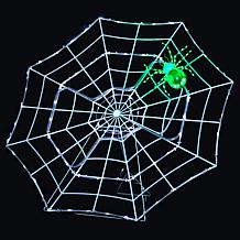 "As Is" Mr. Halloween 48" LED Spider Web with Moving Spider