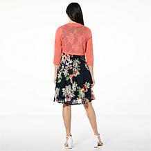 "As Is" Nina Leonard 2-piece Dress and Bolero Set