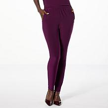 "As Is" Nina Leonard 3-piece Sequined Button-Front Top, Tank and Pa...