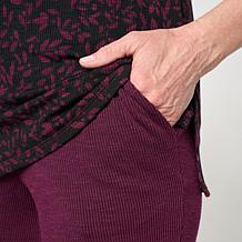 "As Is" Nina Leonard 3-piece Textured Knit Cardigan, Tank & Pant Set