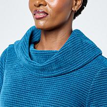 "As Is" Nina Leonard Cowl Neck Chenille Sweater Tunic