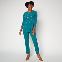 "As Is" Nina Leonard Drop Shoulder Dolman Tunic