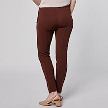 "As Is" Nina Leonard Elastic Waist Slim Leg Pant with Invisible Zip...
