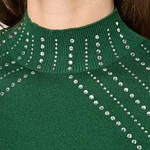 "As Is" Nina Leonard Mock Neck Long Sleeve Sweater Top