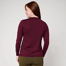 "As Is" Nina Leonard Mock Neck Long Sleeve Sweater Top