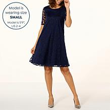 "As Is" Nina Leonard Novelty Burnout Dress