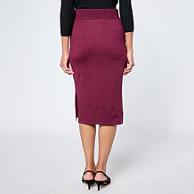 "As Is" Nina Leonard Sequin Sweater Knit Skirt