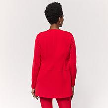 "As Is" Nina Leonard Stretch Crepe Blazer Vest