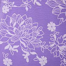 "As Is" Nina Leonard V-Neck 3/4 Pick-Up Sleeve Printed Top