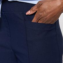 "As Is" Nina Leonard Wide Leg Elastic Waist Crop Pant