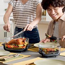 "As Is" Ninja Crispi 5-in-1 Glass Air Fryer with 3 Containers