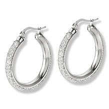 Numbering♥ #3122 Basic Pave Hoop Earrings /追跡付 Pave Hoop Earrings – The Gold Supply