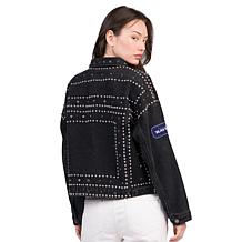 "As Is" Officially Licensed NFL Women's Denim Studded Jacket by Gll...