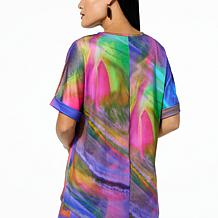 "As Is" othrwis by Alana Kay V-Neck Short-Sleeve Collared Top