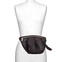 "As Is" P. Nash Tinchi Leather Feather-Accented Convertible Belt Bag