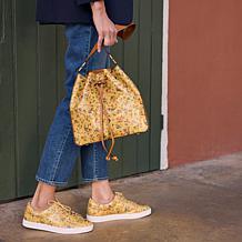 "As Is" Patricia Nash Belamy Leather Drawstring Bucket Bag