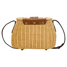 "As Is" Patricia Nash Duronia Basket Crossbody Bag with Scarf