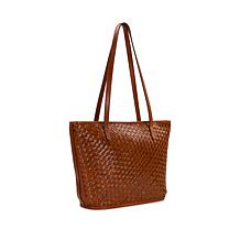 "As Is" Patricia Nash Emmie Leather Satchel Top Zip Tote Bag
