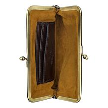 "As Is" Patricia Nash Fira Frame Leather Pouch