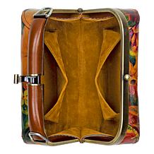 "As Is" Patricia Nash Pilzone Leather Frame Crossbody Bag