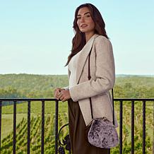 "As Is" Patricia Nash Portafina Faux Fur Frame Crossbody Bag