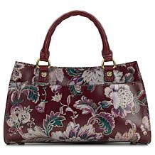 "As Is" Patricia Nash Salento Top Handle Leather Satchel with Cross...