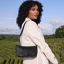 "As Is" Patricia Nash Sassi Leather Crossbody Baguette